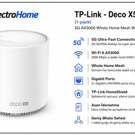 TP-Link Deco X50-5G (1-Pack) – Şəbəkə avadanlıqları – ucuztap.az