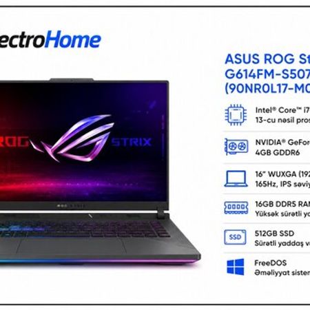 ASUS ROG Strix G16 G614FM-S5076 – Noutbuklar və Netbuklar – ucuztap.az