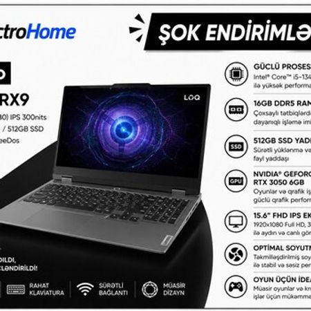 Lenovo LOQ 15IRX9 – Noutbuklar və Netbuklar – ucuztap.az