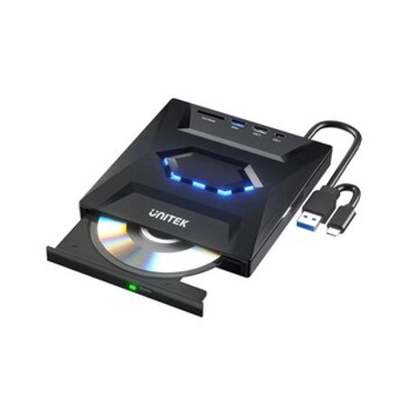 UNİTEK 5-i 1-də USB hub və xarici optik disk (CD/DVD oxuyucu) cihazı – Kompüter aksesuarları – ucuztap.az