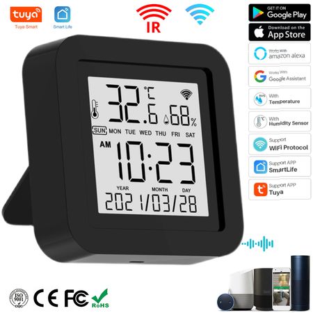 Ağıllı WiFi Temperatur və Rütubət Ölçən Sensor Tuya Smart LCD Ekranlı – Bakı – ucuztap.az