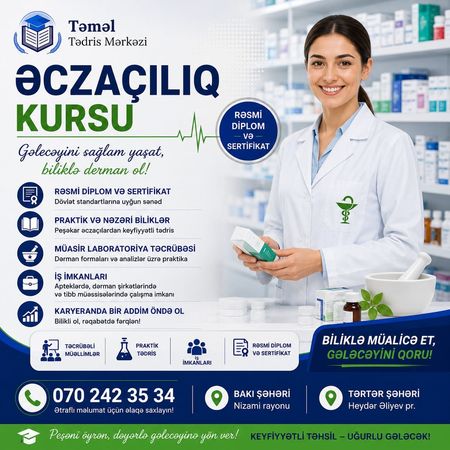 Əczaçılıq kursu – Bakı – ucuztap.az