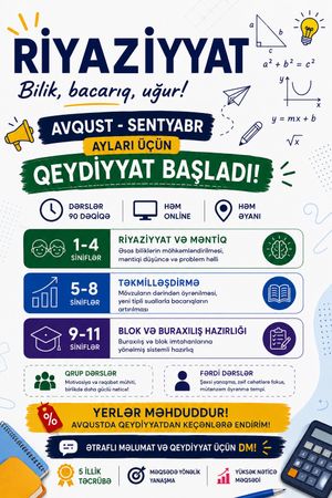 Riyaziyyat Müəllimi – Sumqayıt – ucuztap.az
