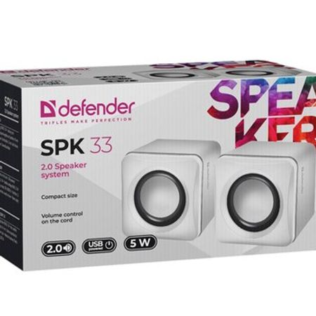 Defender SPK 33 2.0 Speaker system, white, 5 W, USB powered – Audio və video – ucuztap.az