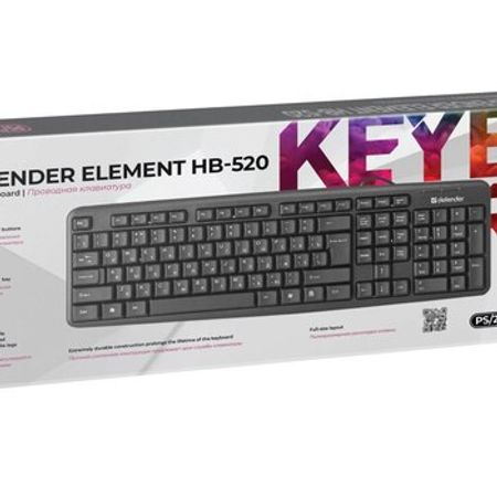 Defender Element HB-520 PS/2 Wired keyboard, RU,black,full-sized – Kompüter aksesuarları – ucuztap.az