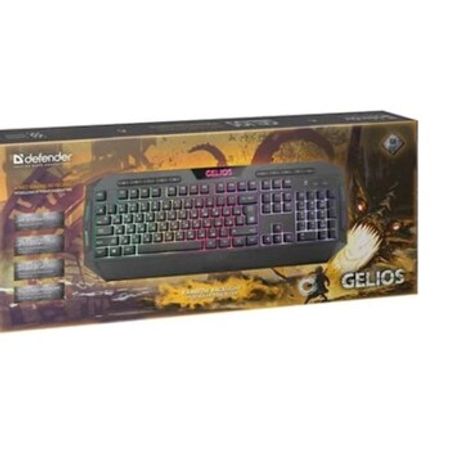 Defender Gelios GK-174DL Wired gaming keyboard, RU, rainbow backlight – Kompüter aksesuarları – ucuztap.az
