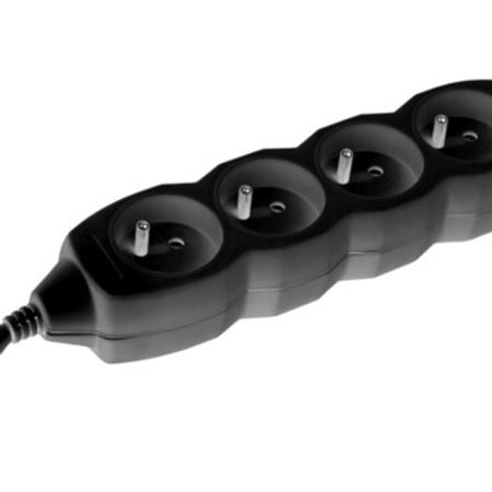 Extension cord TRACER PowerCord 3,0m (4 outlets, black) S44615 – Təmir və tikinti – ucuztap.az