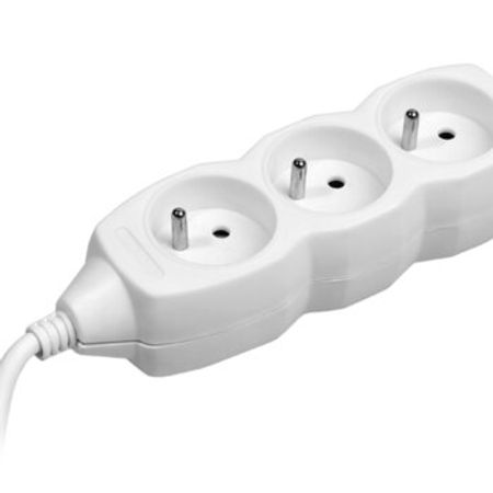 Extension cord TRACER PowerCord 1,5m (3 outlets, white) S44613 – Təmir və tikinti – ucuztap.az