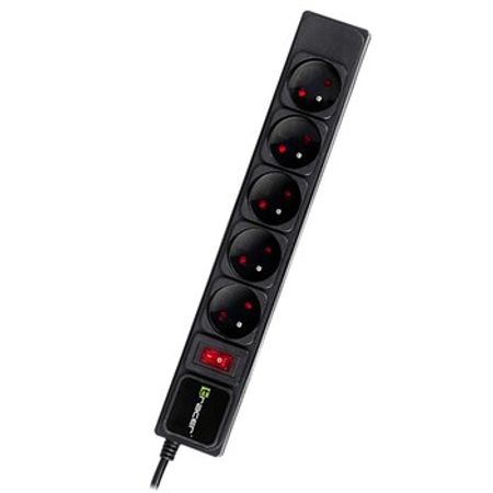Surge protector TRACER PowerWatch 1.5 m Black (5 outlets) S44065 – Təmir və tikinti – ucuztap.az