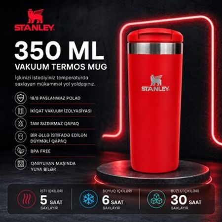Stanley Paslanmaz Polad Termos Mug – Sızdırmaz, Vakuum İzolyasiyalı 350ML – Bakı – ucuztap.az