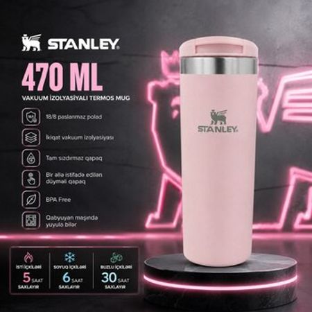 Stanley Paslanmaz Polad Termos Mug – Sızdırmaz, Vakuum İzolyasiyalı 470 ML ÇƏHRAYI RƏNG – Bakı – ucuztap.az