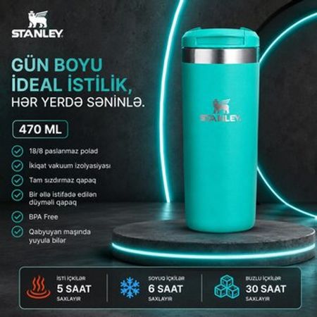 Stanley Paslanmaz Polad Termos Mug – Sızdırmaz, Vakuum İzolyasiyalı 470 ML – Bakı – ucuztap.az