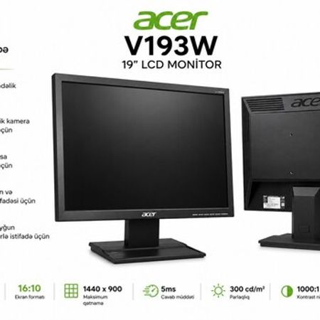 Monitor Acer V193W 19 LCD – Bakı – ucuztap.az