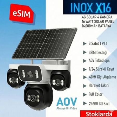 4G Sim kartlı Solar 360°FHD Kamera 12MP/4K+64GB – Bakı – ucuztap.az
