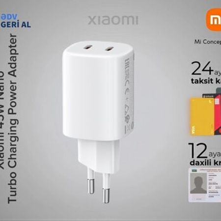 Xiaomi 45W Nano Turbo Charging Power adapteri – Telefonlar – ucuztap.az