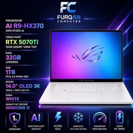 Noutbuk ASUS ROG Zephyrus G14 GA403WR – Noutbuklar və Netbuklar – ucuztap.az
