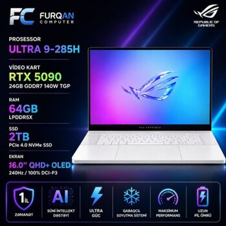 Asus ROG ZEPHYRUS G16 GU605CX – Noutbuklar və Netbuklar – ucuztap.az
