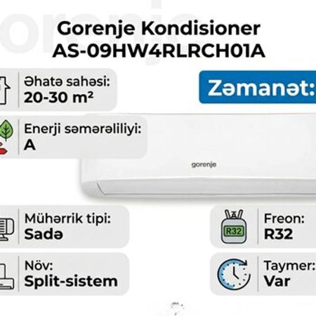 Kondisioner Gorenje AS-09HW4RLRCH01A – Kondisionerlər – ucuztap.az