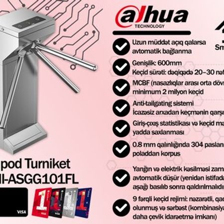 Dahua tripod turniket DHI-ASGG101FL – Bakı – ucuztap.az