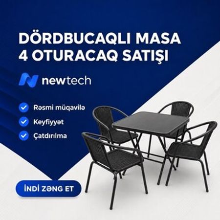 Dördbucaqlı masa və oturacaq dəsti – Bakı – ucuztap.az