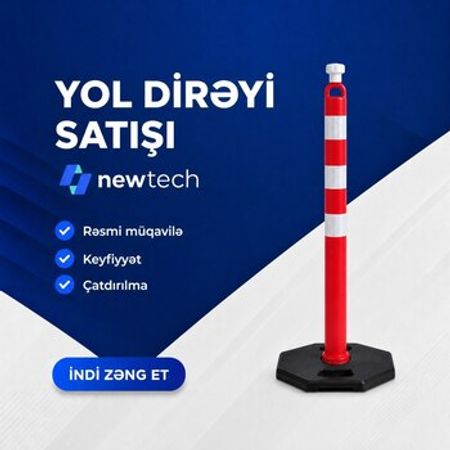 Yol dirəyi (Traffic Pole / Delineator) – 100 sm | 6 kq | – Bakı – ucuztap.az