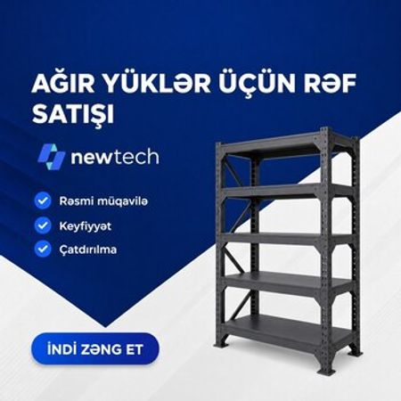 Ağır yüklər üçün rəf – Ağ | 178×90×55 sm – Bakı – ucuztap.az