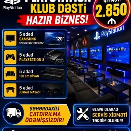 Hazır biznes (Playstation club avadanlıqları) – Biznes üçün avadanlıq – ucuztap.az