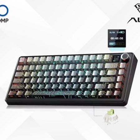 Klaviatura AULA F75MAX Gradient Grey Contour Lines Mechanical Keyboard – Bakı – ucuztap.az