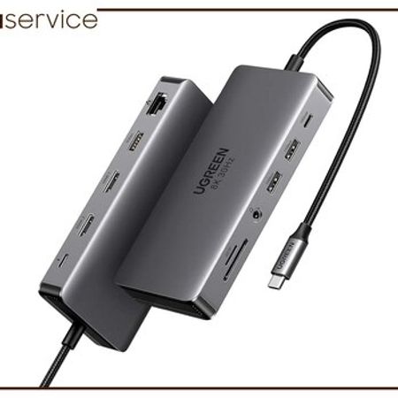 UGREEN 11-in-1 USB-C Hub Dual HDMI Docking Station – Kompüter aksesuarları – ucuztap.az