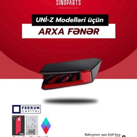 UNİ-Z arxa fənərı – Bakı – ucuztap.az