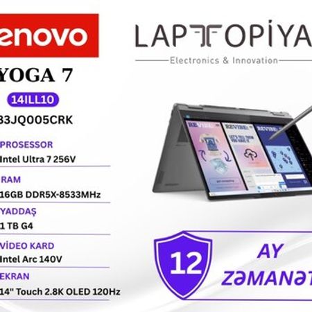 Lenovo Yoga 7 2-in-1 14ILL10 (83JQ005CRK) – Noutbuklar və Netbuklar – ucuztap.az