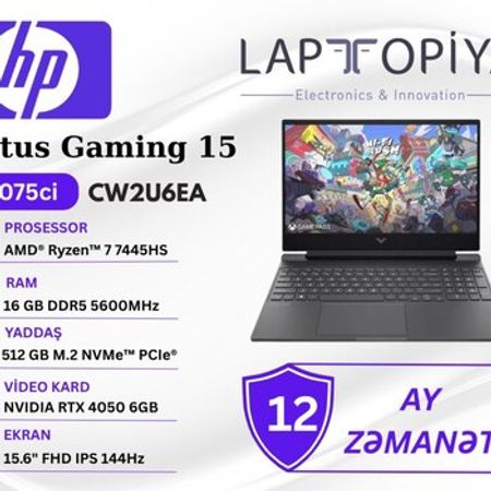 HP Victus Gaming Laptop 15-fb3075ci (CW2U6EA) – Noutbuklar və Netbuklar – ucuztap.az