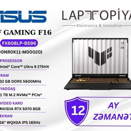 ASUS TUF Gaming F16 FX608LP-BS96 (90NR0K11-M00020) – Noutbuklar və Netbuklar – ucuztap.az
