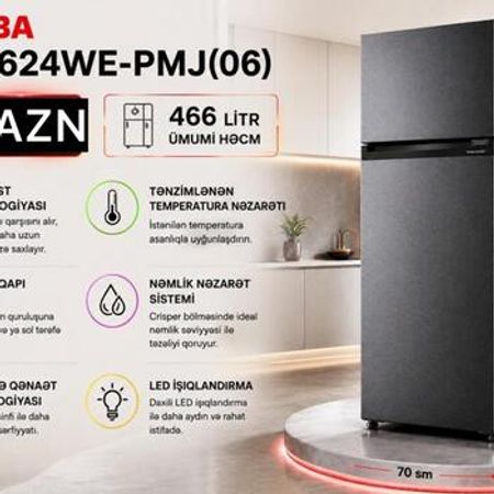 Soyuducu TOSHIBA GR-RT624WE-PMJ(06) – Bakı – ucuztap.az