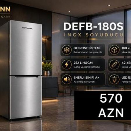 Soyuducu HOFFMANN DEFB-180S – Bakı – ucuztap.az