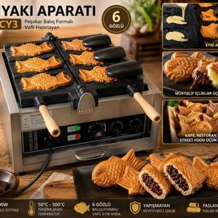 Taiyaki Balıq formalı vafli aparatı – Bakı – ucuztap.az