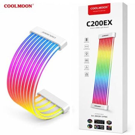 Qida bloku kabeli üçün silikon Argb işıqlı kabel Coolmoon C200EX – Kompüter aksesuarları – ucuztap.az