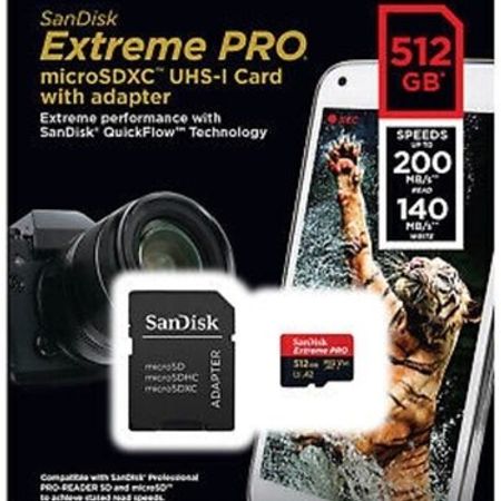 SanDisk Extreme PRO 512GB microSDXC — UHS-I / V30 / A2 + adapter – Bakı – ucuztap.az