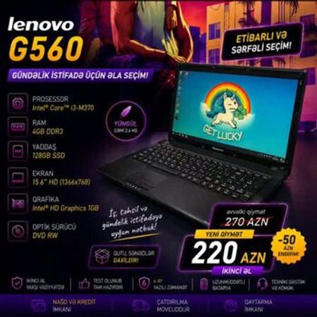 Lenovo G560 – Noutbuklar və Netbuklar – ucuztap.az