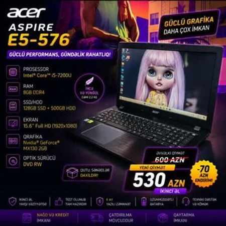 Acer Aspire E5-576 – Noutbuklar və Netbuklar – ucuztap.az