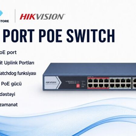 Hikvision 16 Port PoE Switch – Bakı – ucuztap.az