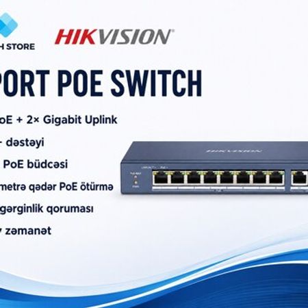Hikvision 8 Port PoE+ switch – Bakı – ucuztap.az