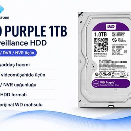 WD Purple 1TB HDD – Bakı – ucuztap.az