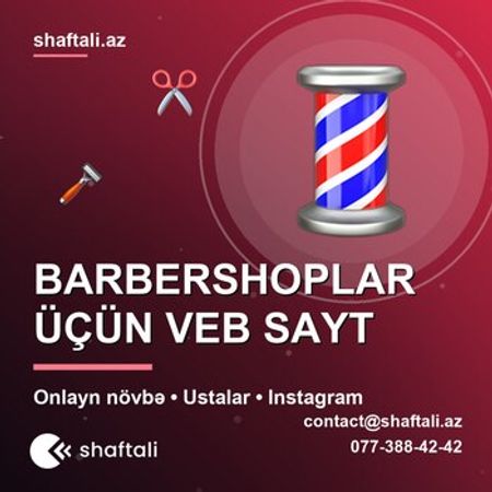 Barbershoplar üçün veb sayt hazırlanması – Bakı – ucuztap.az