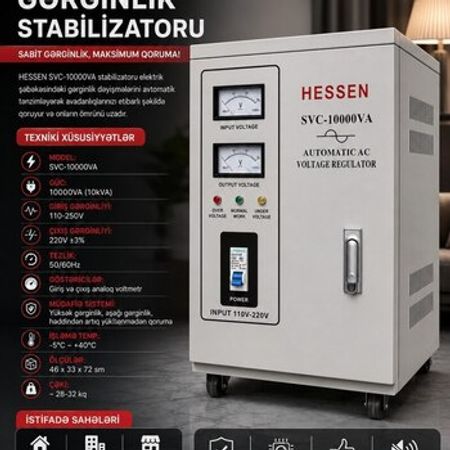 HESSEN SVC-10000VA Avtomatik – Təmir və tikinti – ucuztap.az