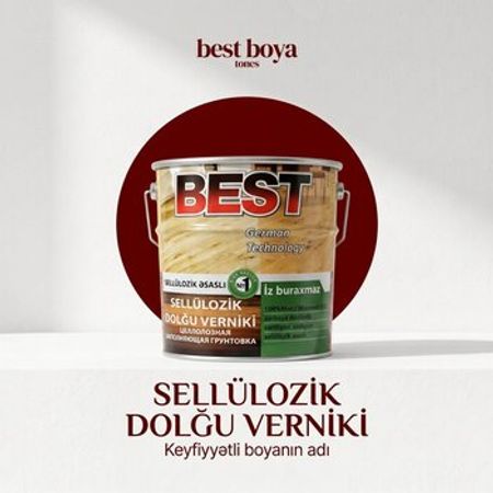 BEST sellülozik dolğu verniki (15 L/ 2.5 L / 1 L) – Təmir və tikinti – ucuztap.az