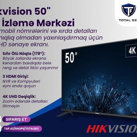 Hikvision 50 4K UHD nəzarət və konfrans monitoru – Bakı – ucuztap.az