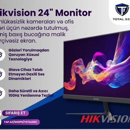 Hikvision 24 FHD çərçivəsiz monitor – Bakı – ucuztap.az