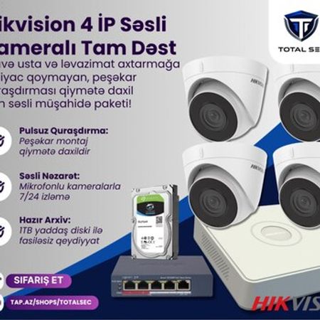 Hikvision Premium IP Kamera dəsti – Bakı – ucuztap.az