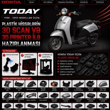 Honda Today plastik ehtiyat hissələrinin kopyalanması – Ehtiyat hissələri – ucuztap.az